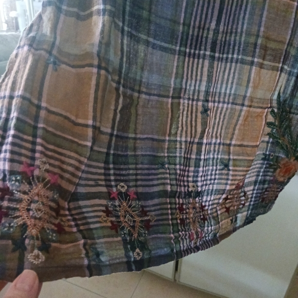 Shirt Dress/ Kimono Style with Exclusive Embroidery. - Picture 9 of 15